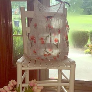 Floral Shirt with Mesh Back